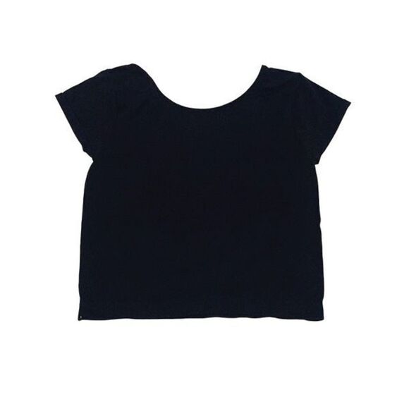 Intimately Free People Womens Scoop Neck Short Sleeve Crop Top Black Size Small - Picture 2 of 5